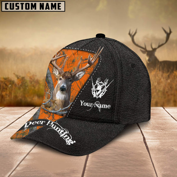 Maxcorners Personalized Name Beagle Deer Hunting 3D Caps