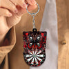 Maxcorners Darts Gothic Skull Butterfly 3D Keychain