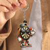 Maxcorners Darts Hip Hop Dartboard Mascot 3D Keychain