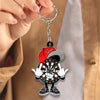 Maxcorners Darts Angry Dartboard Mascot 3D Keychain
