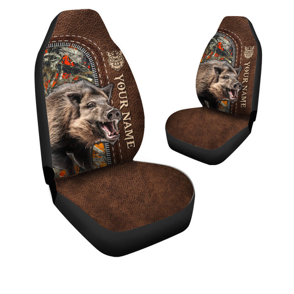 Maxcorners Personalized Name Boar Hunting Camo Car Seat Covers