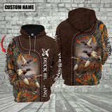 Maxcorners Custom Name Duck Hunting Shirt 3D All Over Printed Clothes