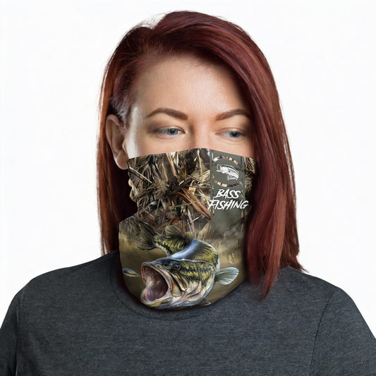 Maxcorners Bass Fishing Nature Neck Gaiter