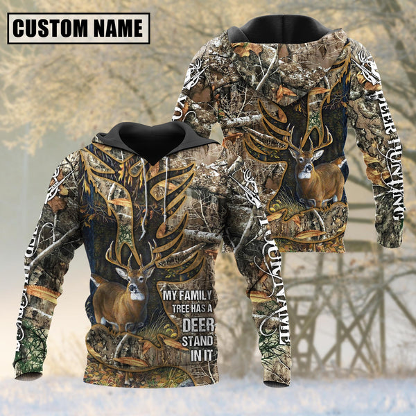 Maxcorners Custom Name Hunting Deer Autunm 3D All Over Printed Clothes