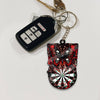 Maxcorners Darts Gothic Skull Butterfly 3D Keychain