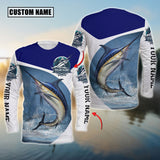 Maxcorners Marlin Fishing Customize Name 3D Shirts