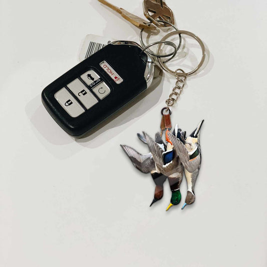 Maxcorners Duck Hunting Flat Ornament, Hunting Rearview Mirror Car Accessories, Hunting Christmas Ornament, Xmas Gift for Dad, Husband, Hunting Lover 2D Flat LM2211