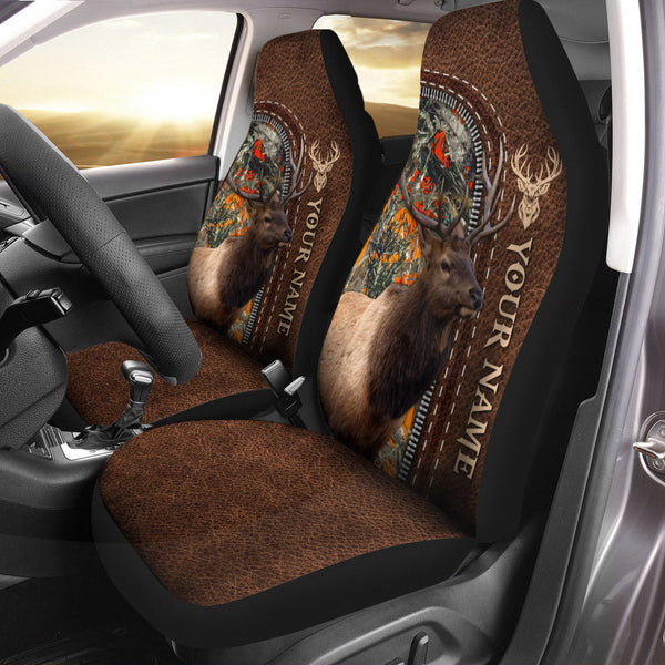 Maxcorners Personalized Name Elk Hunting Camo Car Seat Covers