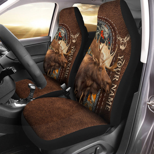 Maxcorners Personalized Name Moose Hunting Camo Car Seat Covers