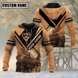 Maxcorners Premium Unique Cracked Moose Hunting Customized Name 3D All Over Printed Clothes