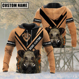 Maxcorners Premium Unique Cracked Boar Hunting Customized Name 3D All Over Printed Clothes