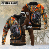 Maxcorners Custom Name Turkey Hunting Camo Leather 3D All Over Printed Clothes