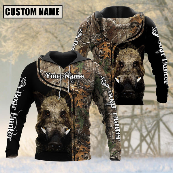 Maxcorners Custom Name Boar Hunting Shirt 3D All Over Printed Clothes