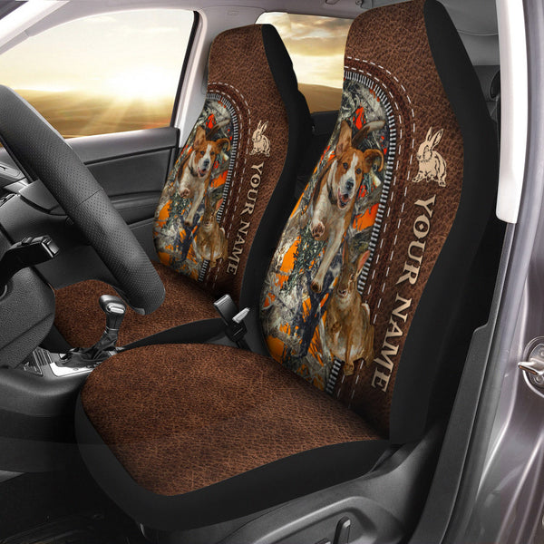 Maxcorners Personalized Name Rabbit Hunting Camo Car Seat Covers