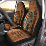 Maxcorners Personalized Name Rabbit Hunting Leather Pattern Car Seat Covers