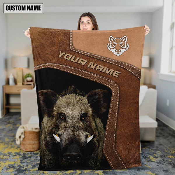 Maxcorners Personalized Boar Hunting Blanket