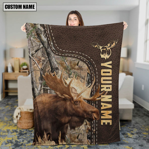 Maxcorners Personalized Moose Hunting Blanket