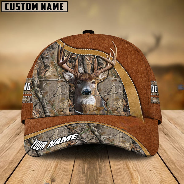 Maxcorners Hunting Light Brown Pattern ( Multi Animal Option ) Personalized Hats