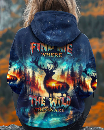 Maxcorners Find Me Where The Wild Things Are Deer Hunting Nature All Over Print LM1501