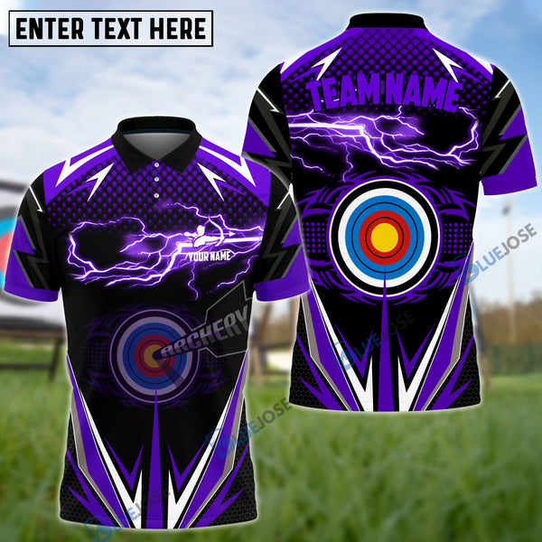 Maxcorners Thunder Archery Personalized Name Team Name 3D Shirt (4 Colors)