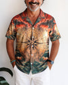Maxcorners Compass Ocean Hawaiian Shirt LM1501
