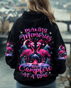 Maxcorners Making Memories One Campfire At A Time Flamingo Christmas All Over Print LM2101