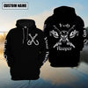 Maxcorners Customize Name Fish Reaper Fishing 3D Shirts
