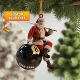 Maxcorners Pool Player Santa Ornament