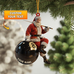 Maxcorners Billiard Pool Player Santa Ornament