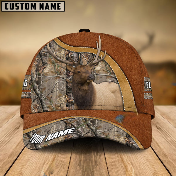 Maxcorners Hunting Light Brown Pattern ( Multi Animal Option ) Personalized Hats