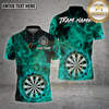 Maxcorners Darts Dartboard On Fire Flame Inferno Multioptions Personalized Name, Team Name Unisex 3D Shirt