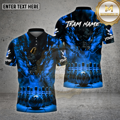 Maxcorners Bowling Fire Demon Inferno Power Multioptions Personalized Name, Team Name Unisex 3D Shirt