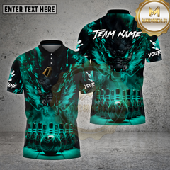 Maxcorners Bowling Fire Demon Inferno Power Multioptions Personalized Name, Team Name Unisex 3D Shirt