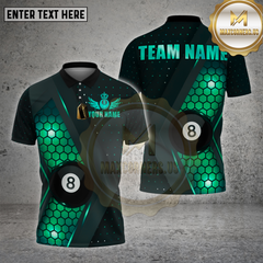 Maxcorners Billiards 8 Ball Hex Pattern Multioptions Personalized Name, Team Name Unisex 3D Shirt (4 Colors)