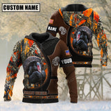 Maxcorners Custom Name Turkey Hunting Camo Leather 3D All Over Printed Clothes