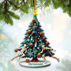 Maxcorners Basketball Tree Christmas Ornament, Personalized Ornament 2D Flat LM2211