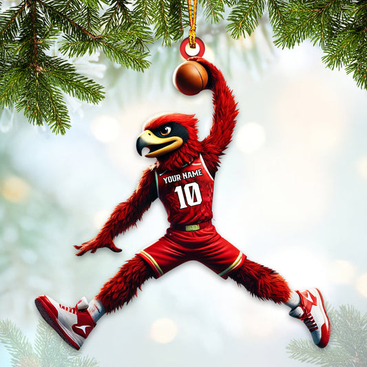 Maxcorners Custom Name Basketball Ornament, Basketball Christmas Gift 2D Flat LM2211