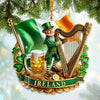 Maxcorners Custom Ireland Ornament, Personalized Ornament 2D Flat LM2211