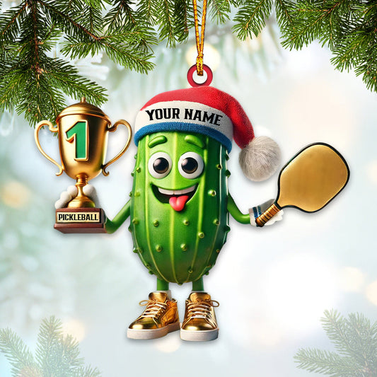 Maxcorners Pickleball Champion Home Decor Christmas Ornament, Personalized Ornament 2D Flat LM2211