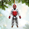 Maxcorners Custom Name and Face Taekwondo Ornament, Taekwondo Christmas Gift 2D Flat LM2211