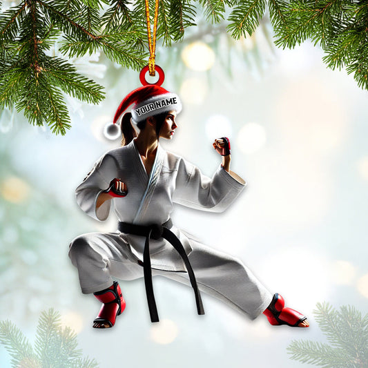 Maxcorners Karate Christmas Home Decor Christmas Ornament, Personalized Ornament 2D Flat LM2211