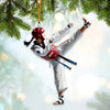 Maxcorners Custom Name Taekwondo Ornament, Taekwondo Christmas Gifts 2D Flat LM2211