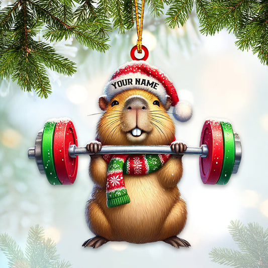 Maxcorners Strong Hamster Home Decor Christmas Ornament, Personalized Ornament 2D Flat LM2211
