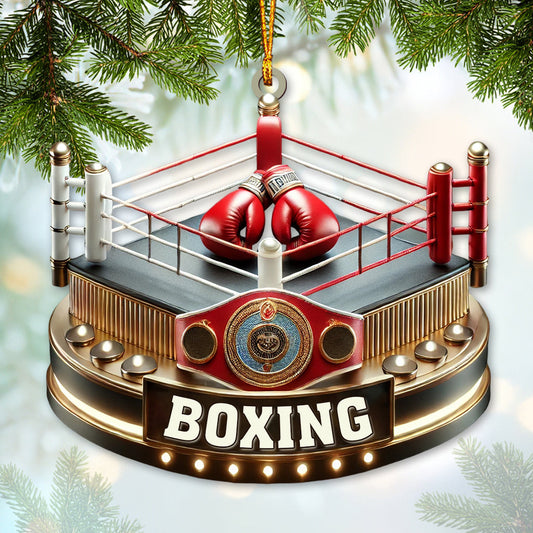 Maxcorners Custom Ornament, Boxing Ring Ornament, Christmas Decor7 2D Flat LM2211