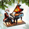Maxcorners Custom Name Piano Santa Ornament, Christmas Gift Decoration65 2D Flat LM2111