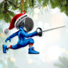 Maxcorners Custom Name Fencing Ornament, Fencing Lover Christmas Gift 2D Flat LM2111