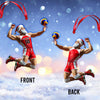 Maxcorners Custom Name Volleyball Santa Ornament, Volleyball Lover Christmas Gift 2D Flat LM2211