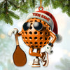 Maxcorners Custom Name Pickle Ball Ornament, Christmas Gift Decoration41 2D Flat LM2111