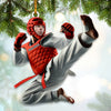 Maxcorners Custom Name and Photo Taekwondo Ornament, Taekwondo Christmas Gift 2D Flat LM2111
