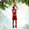 Maxcorners Custom Name and Number Basketball Ornament, Christmas Gift Decoration 2D Flat LM2111